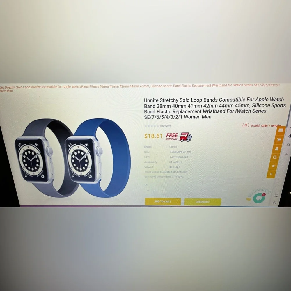 2 sets of 3 silicone smartwatch bands.